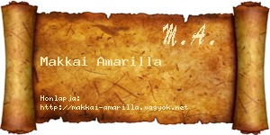 Makkai Amarilla névjegykártya